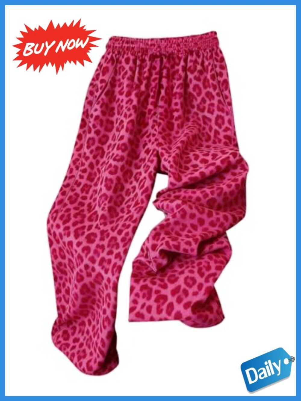 Plus Size Leopard Print Wide Leg Sweatpants Satin Elastic Waist Lounge Pants